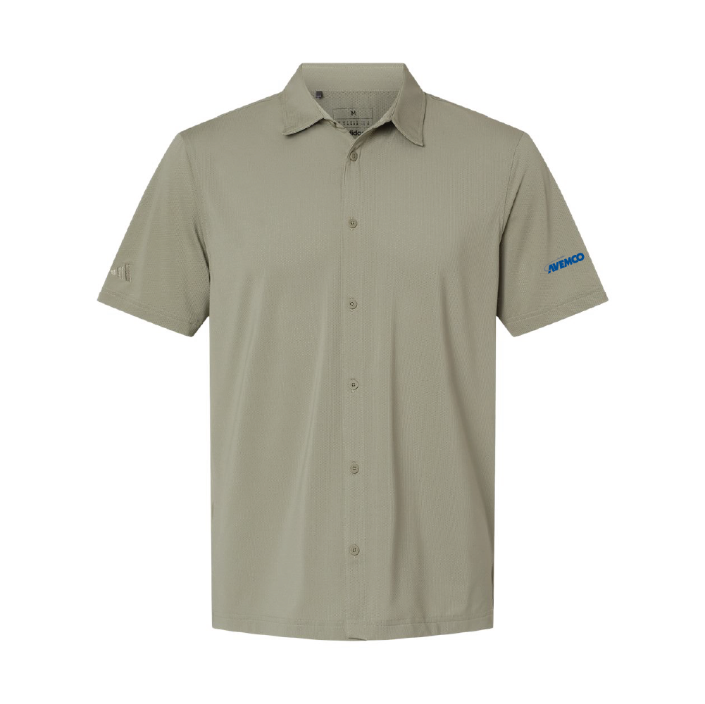 Adidas Men's Button Down Short Sleeve Shirt